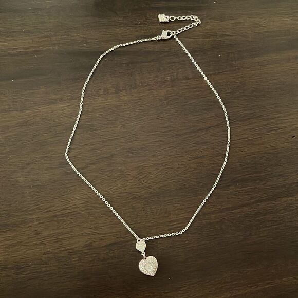 Swarovski Jewelry - SWAROVSKI pink and white heart pendant